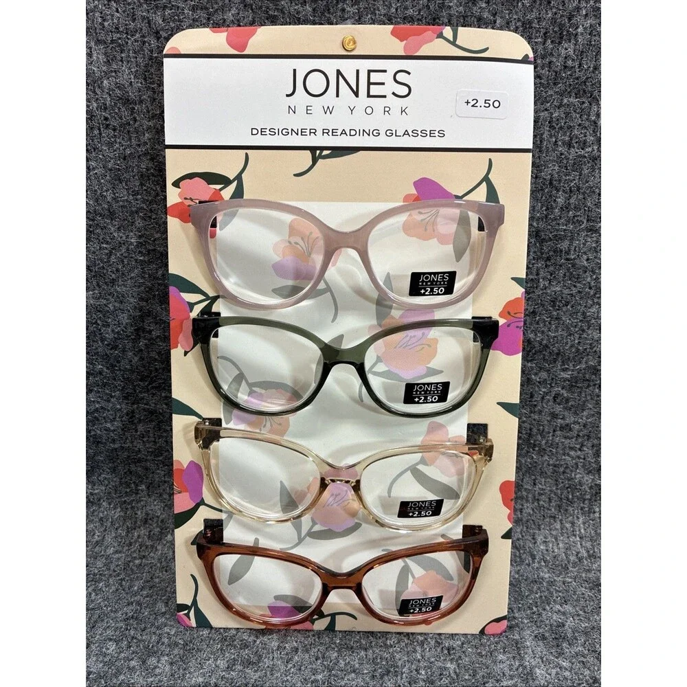4 Pairs Jones New York Signature Designer Readers Glass +2.50 Multi-Color